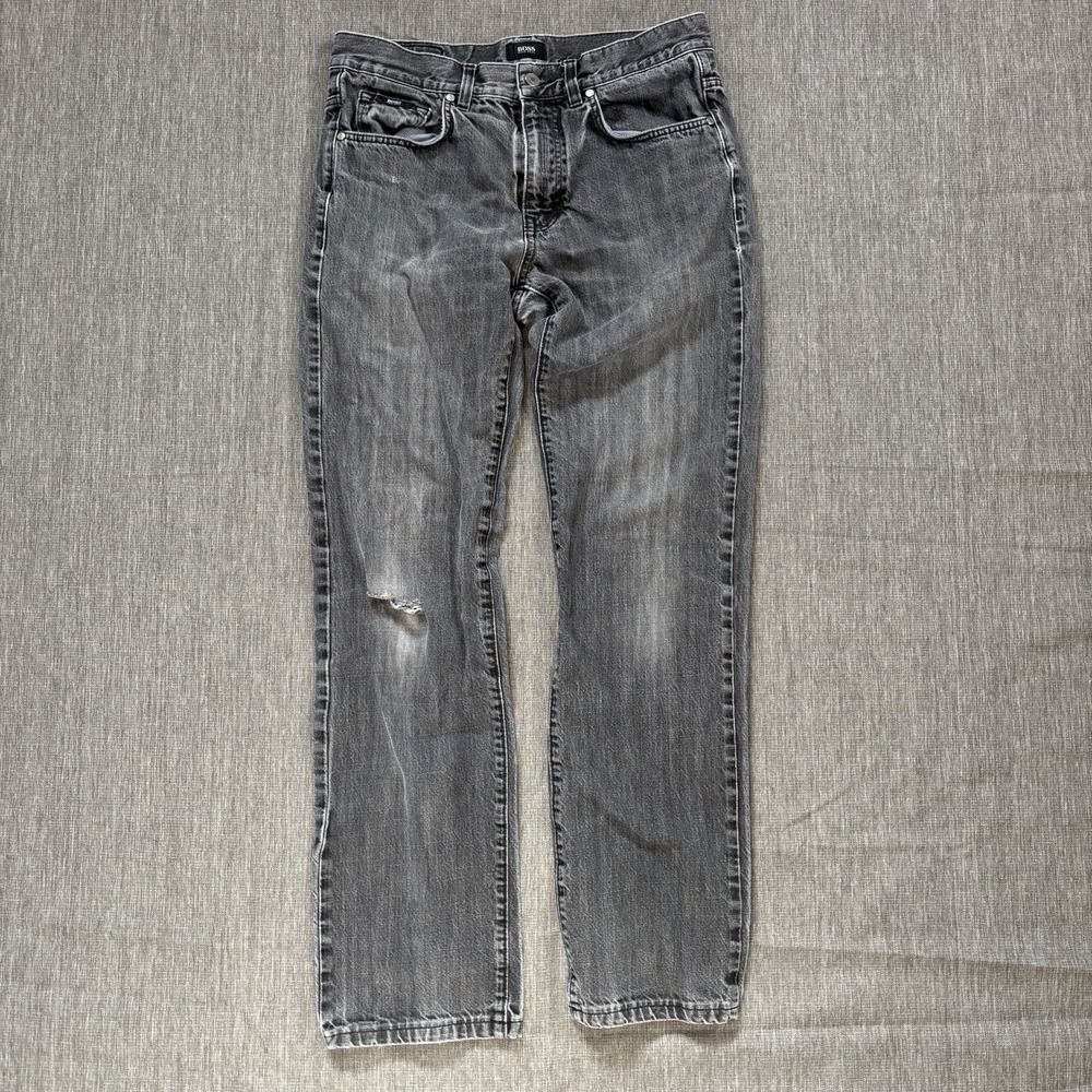 Distressed Black Hugo Boss Jeans - 33x36